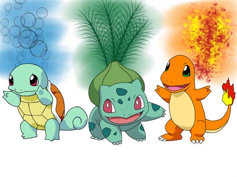 Kanto Starters by Mr-Saxon on DeviantArt