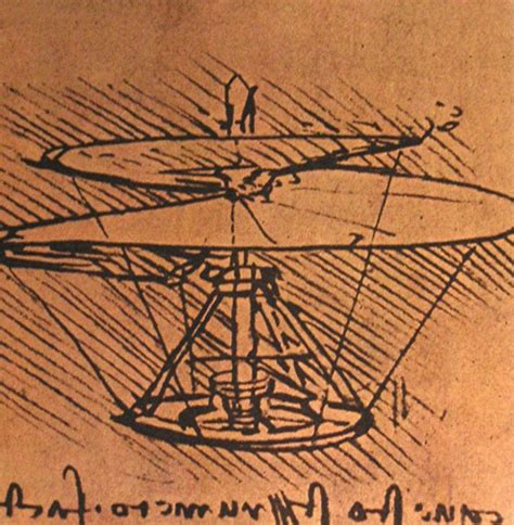 Design for a helicopter, c.1500 - Leonardo da Vinci - WikiArt.org