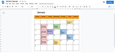 How to Make a Calendar in Google Docs (2025 Guide + Templates) | ClickUp