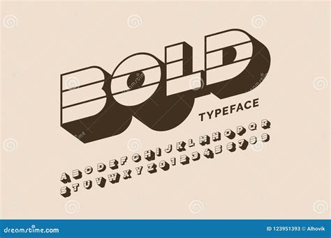 Modern bold font design stock vector. Illustration of numbers - 123951393