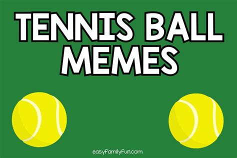 40 Tennis Ball Memes - Easy Family Fun- Games, Trivia, and Jokes