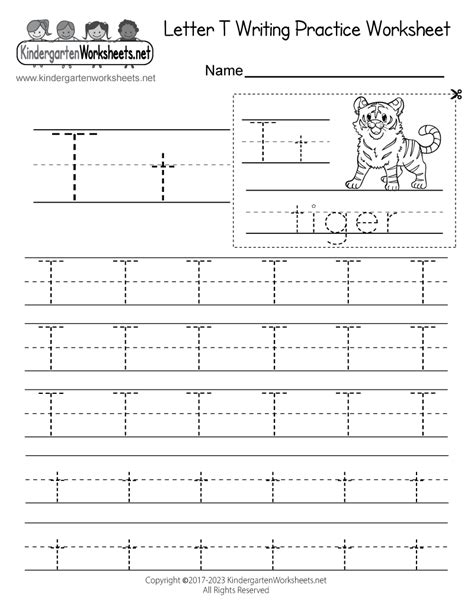 Printable Letter T Worksheets