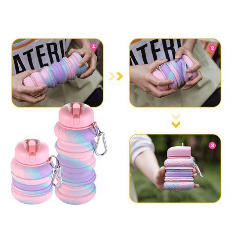 Cool BPA Free Foldable Silicone Water Bottle 700ml - Everich