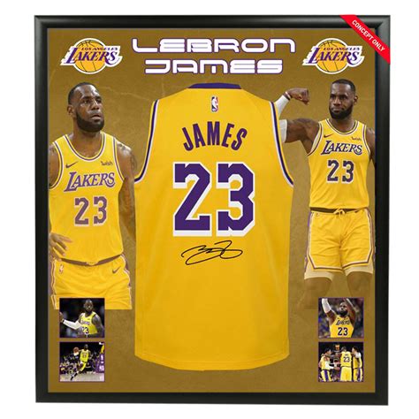 Basketball - NBA- Lebron James Signed & Framed LA Lakers Jersey | Taylormade Memorabilia ...