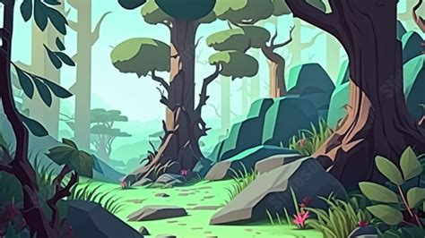 Forest Animation Style Powerpoint Background For Free Download - Slidesdocs