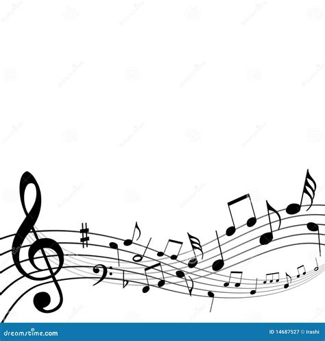 Background music notes stock vector. Illustration of staff - 14687527