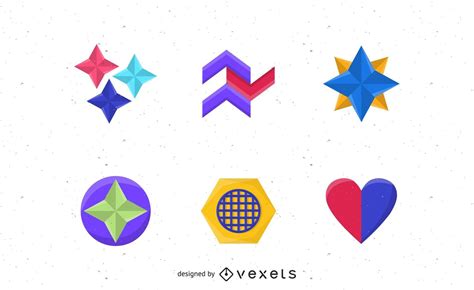 Colorful Abstract Shapes Set Vector Download