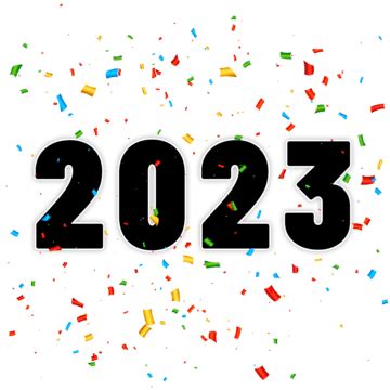 2023 New Year Word Art Font Gradient Decoration Hd Transparent Beautiful Color, 2023, New Year ...