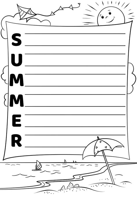 Summer Acrostic Poem Template | Free Printable Papercraft Templates