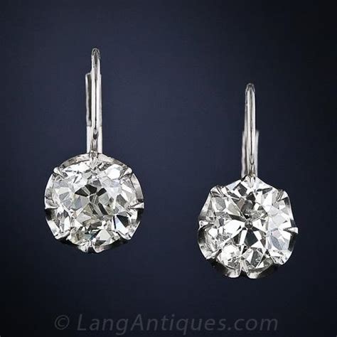 Antique Diamond Drop Earrings