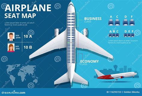 Chart Airplane Seat, Plan, of Aircraft Passenger. Aircraft Seats Plan Top View Stock Vector ...