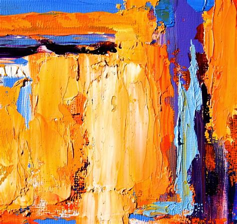 Paintings by Theresa Paden: Textured Abstract Oil Painting in Bright Colors by Theresa Paden