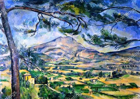 The Mont Sainte-Victoire With Large Pine Painting by Paul Cezanne Reproduction | iPaintings.com