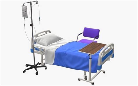 3D model Hospital Bed with Equipment VR / AR / low-poly | CGTrader