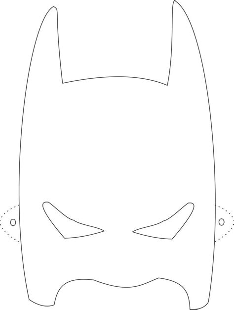 Batman mask printable coloring page for kids