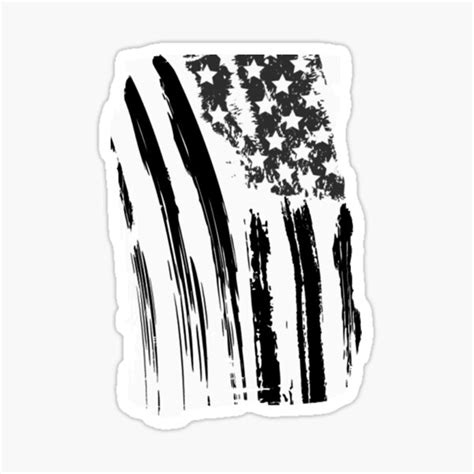 "Black and White American Flag" Sticker for Sale by drewroach16 | Redbubble