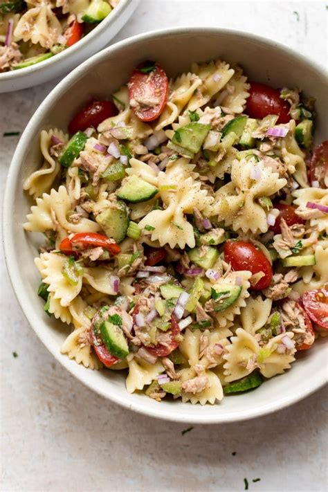 Healthy Tuna Pasta Salad • Salt & Lavender