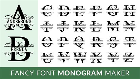 Fancy Font Monograms - Vectordad