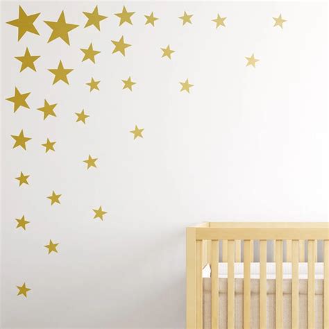 73 pcs/set Multisize Gold Star Wall Sticker Fashion Home Decor Wall Decals Kids Baby Room DIY ...