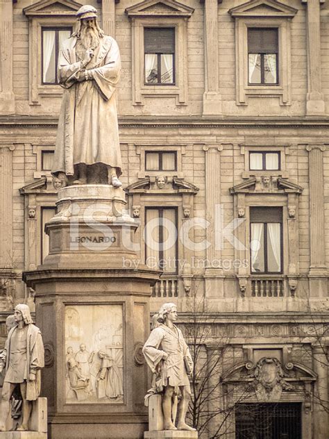 Leonardo Da Vinci's Statue In Milan - Italy Stock Photo | Royalty-Free | FreeImages