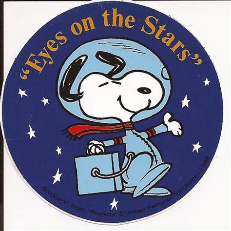 Vintage Snoopy 1968 Eyes on the Stars Astronaut Sticker Decal-Rare Last one on Etsy, $14.00 ...