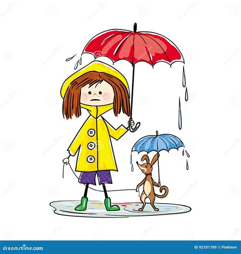 Cartoon Girl Walking Dog Stock Images - Download 10 Royalty Free Photos