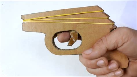 How to Make Rubber Band Gun pistol from Cardboard / Tutorials from Cardboard / DIY Gun with ...