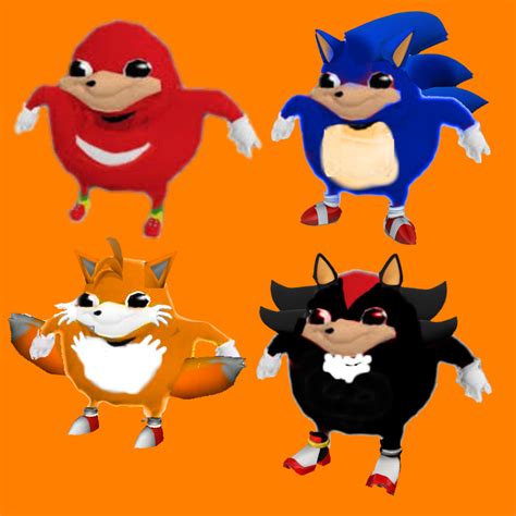 Ugandan Knuckles, Sonic, Tails and Shadow | Ugandan Knuckles | Know Your Meme Sonic The Hedgehog ...