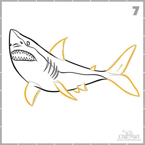 Shark Fin Drawing Easy - bmp-bleep