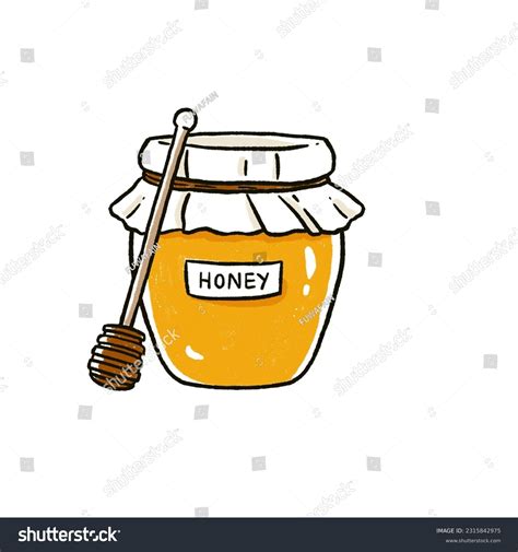 Cute Honey Jar Drawing Element Stock Illustration 2315842975 | Shutterstock