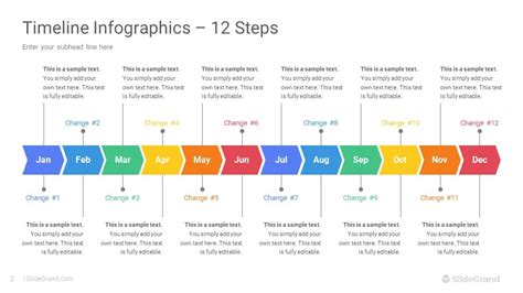 12 Steps Timeline Infographics PowerPoint Template Designs - SlideGrand