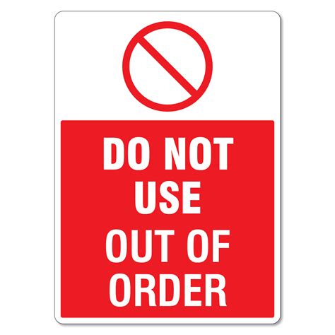 Do Not Use Sign Printable