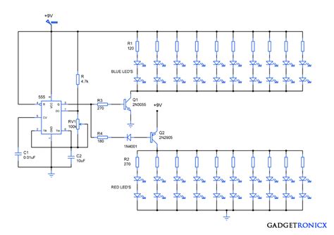 Attractive LED Lighting circuit diagram - Gadgetronicx