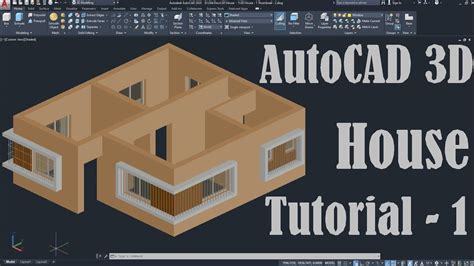 How To Make 3d House Design In Autocad 3d House Model Part-8 Autocad Basic 2d & 3d Bangla ...