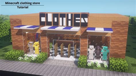 Minecraft tutorial: Clothing store - YouTube