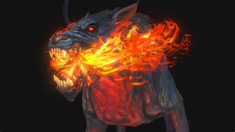 Fire Hell Hound FanArt - 3D model by julescano [045e559] - Sketchfab