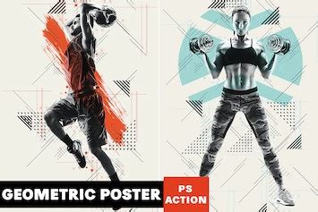 Item: Geometric Poster Photoshop Action by AB-TheDesigner - shared by G4Ds