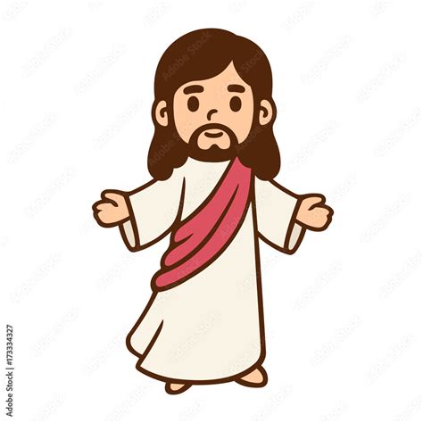 Cartoon Jesus drawing Stock Vector | Adobe Stock