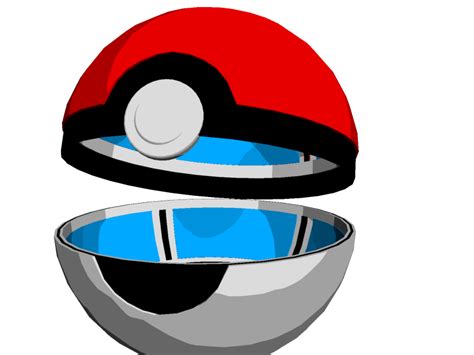 Rendered open pokeball by JohtoProject on DeviantArt