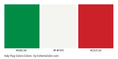 Italy Flag Colors » Country Flags » SchemeColor.com