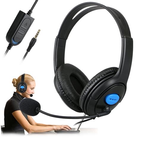 OUTAD Headphone With Mic for PS4 Wired Gaming Headset Headphones with Microphone for PS4 PC ...