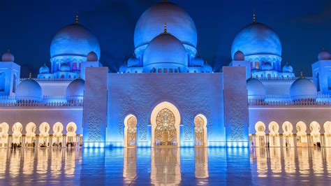 Sheikh Zayed Mosque Night Abu Dhabi United Arab Emirates UHD 4K Wallpaper | Pixelz