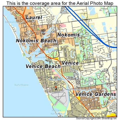 Aerial Photography Map of Venice, FL Florida