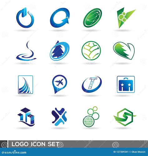 Simple Blue and Green Logo Design Inspiration Stock Vector - Illustration of inspiration, modify ...