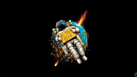 Astronaut Okae Bye oled wallpapers, hd-wallpapers, digital art wallpapers, dark… | Astronaut ...