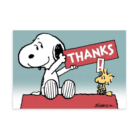 Peanuts® Snoopy & Woodstock Thank You Card | Hallmark Business