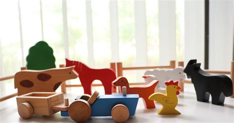 Wooden Farm Animals Play Set - Etsy