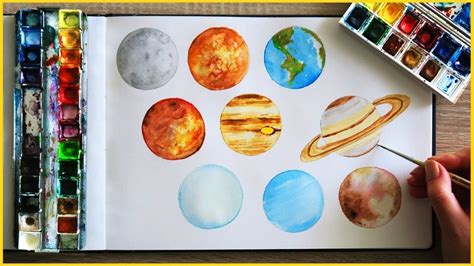 How to Paint Planets with Watercolor, Art Journal Thursday Ep. 15