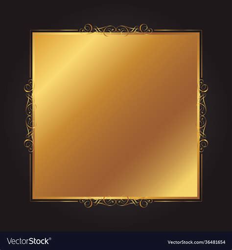 Elegant gold and black background with decorative Vector Image