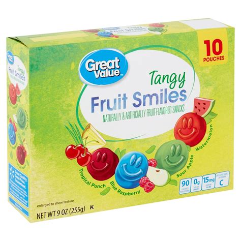 Great Value Tangy Fruit Smiles Snacks 9 Oz. - Walmart.com - Walmart.com